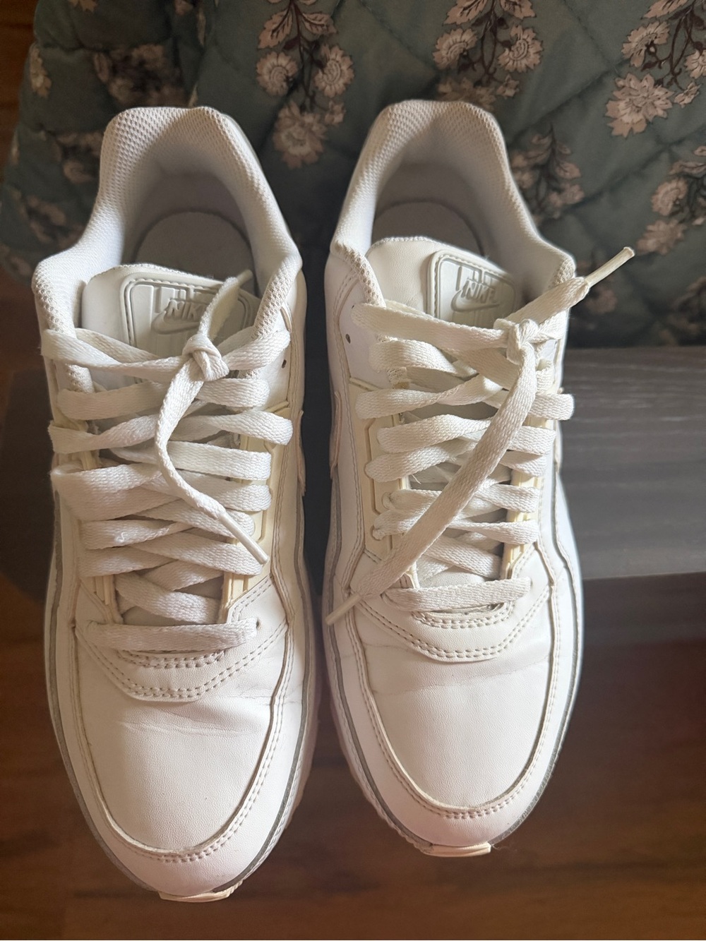 Nike White Low-Top Leather Sneakers